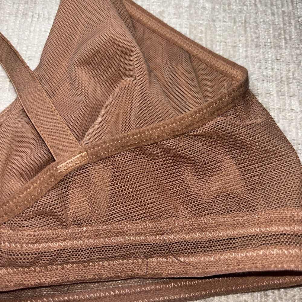 Lively All.You Bralette Large Mocha Brown Mesh Wireless Everyday Bra Soft Girl - Picture 7 of 7